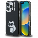 Karl Lagerfeld IML Aquarelle Choupette & Logo &Uuml;mbris jaoks iPhone 16 Pro Max - must