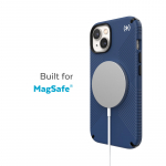 Speck Presidio2 Grip MagSafe &uuml;mbris seadmele iPhone 14 Plus, libisemiskindla haardega, Coastal Blue / Black / White v&auml;rvikombinatsioon