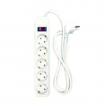 Extension cord 1.8m, 5 sockets, koos switch