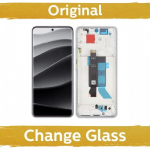 LCD ekranas suderinamas su Xiaomi Redmi Note 14 Pro 5G su rėmeliu / Midnight juodas / (Atnaujintas: Kinija)