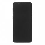 LCD ekranas suderinamas su Samsung G960 S9 su rėmeliu / Midnight Black / (Atnaujinta: Telemax) (Apdegusios ikonos baltame fone)