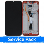LCD ekraan &uuml;hilduv Xiaomi Redmi Note 8 Pro raamiga korallioranž (Service Pack)