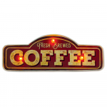 RETRO metallist silt LED Fresh Brewed Coffee Forever Light