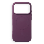 Case for iPhone 18 Pro / 17 Pro Silicone Mag Cover compatible with MagSafe (big hole) dark cherry