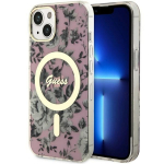 Guess Flower MagSafe &uuml;mbris jaoks iPhone 14 - roosa