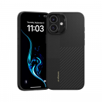 Benks Montage magnetinis Armor Pro Kevlar dėklas su metaliniu rėmeliu 600D+1500D Iphone 16 Plus telefonui juodas
