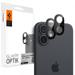 Spigen Optik GLAS.TR Camera Protector 2-PACK jaoks iPhone 16 / 16 PLUS - must