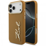 Karl Lagerfeld Karl Script Logo &Uuml;mbris jaoks iPhone 17 Pro Max - Brown