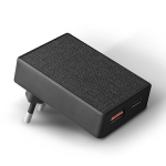 UNIQ Tinklinis įkroviklis Votre Slim Duo 20W USB-C + USB-A juodas/charcoal juodas