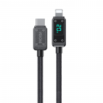 WEKOME WDC-08 Vanguard Series USB-C&ndash;Lightning laadimis- ja andmekaabel, 1 m, PD 20 W, must