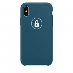 Dėklas "Silicone Case" skirtas iPhone X / Cosmos Blue / su įpakavimu
