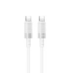 XO kaabel NB-Q282B PD USB-C - USB-C 1,0m 60W, valge