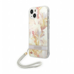 Guess GUOHCP14MHFLSU iPhone 14 Plus 6.7 "lilla / lilla hardcase Flower Strap