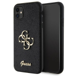 Guess GUHCN61HG4SGK &uuml;mbris jaoks iPhone 11 / Xr - must Glitter Script Big 4G