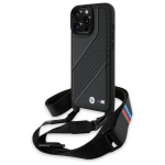 BMW M Edition Carbon Stripe & Strap &Uuml;mbris jaoks iPhone 16 Pro Max - must