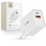 Tech-Protect NC30W USB-C PD 30W / USB-A QC 3.0 laadija - valge