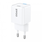 BWOO GaN PD wall laadija 30W 1x USB-C port 1A valge