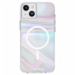Case-Mate Soap Bubble MagSafe &uuml;mbris seadmele iPhone 14 Plus, sillerdav