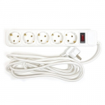 Extension cord 3m, 5 sockets, koos switch