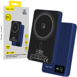 Blavec Power Bank 10000mAh BJ-03 Slim 13,5mm - Type C - 22,5W magnetic Magsafe 3 in 1 (PBBJ03-MC10N) granatowy aluminum