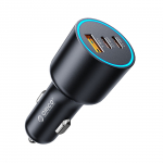 Orico HyperDrive 165W USB-A + 2x USB-C autolaadija - must