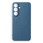 Case for Samsung S26 FE Silicone Mag Cover compatible with MagSafe (camera protection) blue