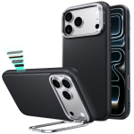 ESR Leather &uuml;mbris seadmele iPhone 18 Pro / 17 Pro, toega, MagSafe-&uuml;hilduv &ndash; must