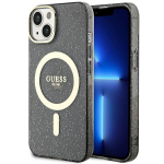 Guess Glitter kuldne MagSafe &uuml;mbris jaoks iPhone 14 - must