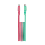 Setty cable USB-C - USB-C 1,5 m 3A KGC-C-1.5320 turquoise-roosa gradient
