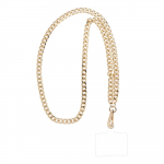 CHAIN #81 Kaklo dirželis telefonui, su pakabuku / ilgio 80 cm (kilpoje 40 cm) / ant kaklo - auksinis