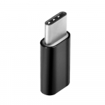 Adapteris Micro USB (moteri&scaron;kas) į Type-C (vyri&scaron;kas) juodas