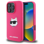 Karl Lagerfeld Silicone Choupette Head MagSafe iPhone 16 Pro &Uuml;mbris - Roosa
