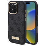 Guess 4G Logo Plate MagSafe &Uuml;mbris jaoks iPhone 16 Pro - must