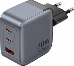 GaN Vention USB-C+C+A 70W Laadija (hall)