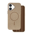 Glitter Thin Mag dėklas for iPhone 16 6,1" rudas