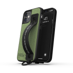 DIESEL Dėklas su dirželiu UTILITY TWILL IPHONE 12 MINI juodas/žalias