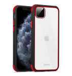 Crong Trace Clear &uuml;mbris seadmele iPhone 11 Pro, must ja punane