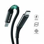 Crong Armor Link USB-C&ndash;USB-C kaabel, 1.5 m, PD 60 W / 3 A, must