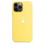 Dėklas "Silicone Case" skirtas iPhone 13 Pro Max / Lemon Zest / su įpakavimu