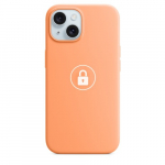 Telefono dėklas "Silicone Case v2" iPhone 15 Plus / Orange Sorbet / su pakuote