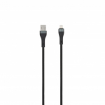 SEEK TOTI USB-A kuni Lightning, 2 m punumisega kaabel 2A (mitte-MFI), must