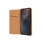Pruun nahast Smart Pro Book klapiga &uuml;mbris Xiaomi Redmi 17C jaoks