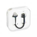 Adapteris AUX Type-C (vyri&scaron;kas) į Jack 3,5 mm (moteri&scaron;kas) dėžutėje juodas [DAC]
