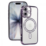 Bling Magsafe &Uuml;mbris jaoks Iphone 17 purple