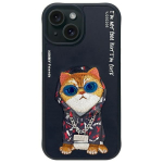 Nimmy Glasses Cool Cat &uuml;mbris jaoks iPhone 15 - must