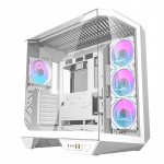 Darkflash DY470 computer case (white) + 4 fans + GPU bracket
