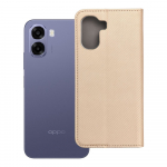 Klappkaanega Smart Case Book &uuml;mbris Oppo A6x jaoks, kuldne