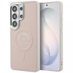 Karl Lagerfeld dėklas Embossed Ring RSG Logo MagSafe Samsung Galaxy S26 Ultra rožinis