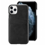 Crong Neat Cover &uuml;mbris seadmele iPhone 11 Pro, kaarditaskutega, must
