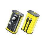 WEKOME WP-345 Vanguard Series akupank, 10000 mAh, PD 20 W + QC 22,5 W, sisseehitatud USB-C- ja Lightning-kaablitega, kollane